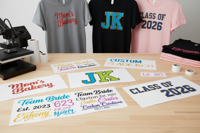 Names & Text DTF Transfers