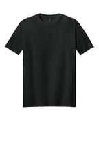 Front view of a plain black blank t-shirt on a white background.