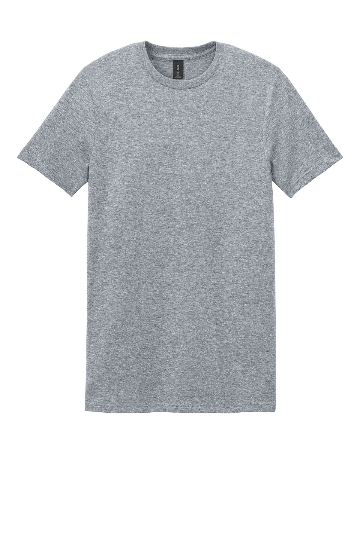 Blank Gildan Softstyle Sports Grey T-shirt front on white background