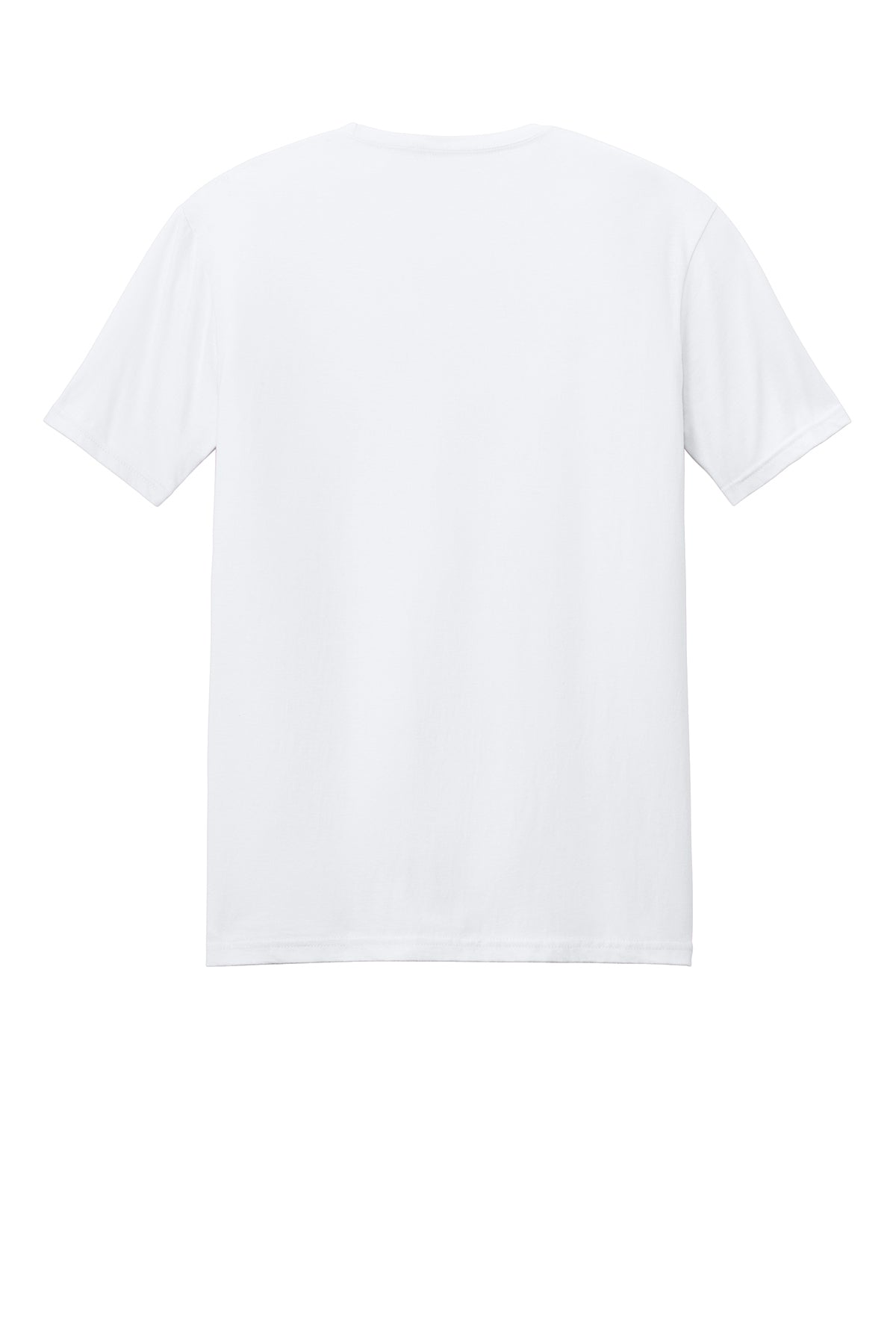 Back view of a clean, white Gildan Softstyle blank t-shirt displayed on a plain background, optimized for DTF transfer applications.