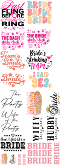 Bride & Bach Party Bundle — Pre‑Made DTF Gang Sheet (22" × 60")