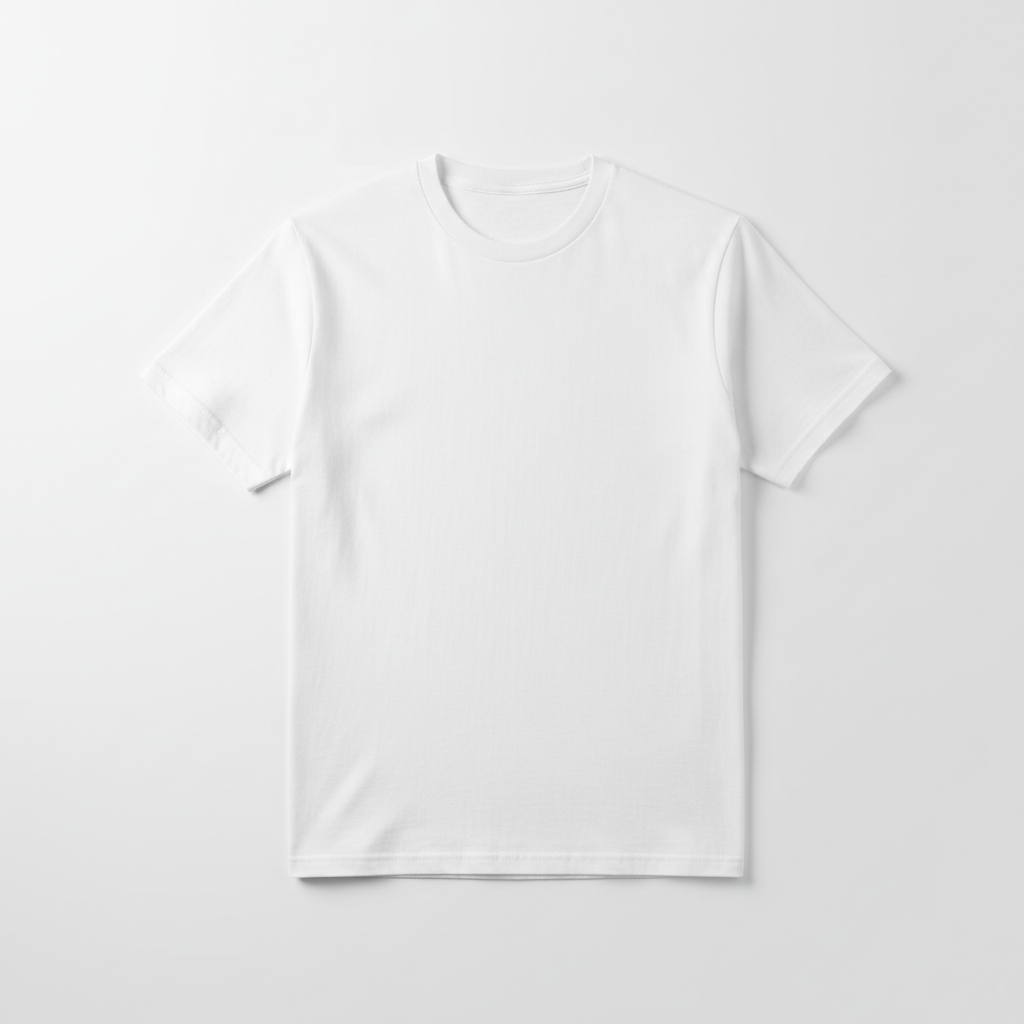 Front view of a clean, white Gildan Softstyle blank t-shirt displayed on a plain background, optimized for DTF transfer applications.