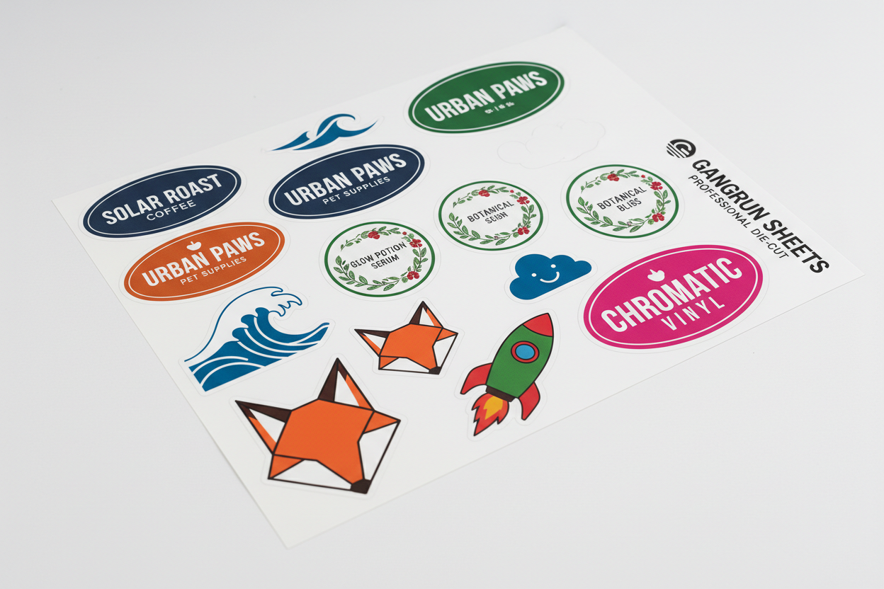Our die-cut vinyl sticker gang sheets are built for busy shops that want to run multiple designs in one order. Combine logos, labels, and small-run sticker designs on a single sheet to reduce waste, streamline production, and protect your margins. Upload your artwork, lay out your sheet, and we’ll produce clean, accurate die-cuts with a professional finish.

Trade-only supplier: we’re here to help you grow—without competing with you on retail or design.