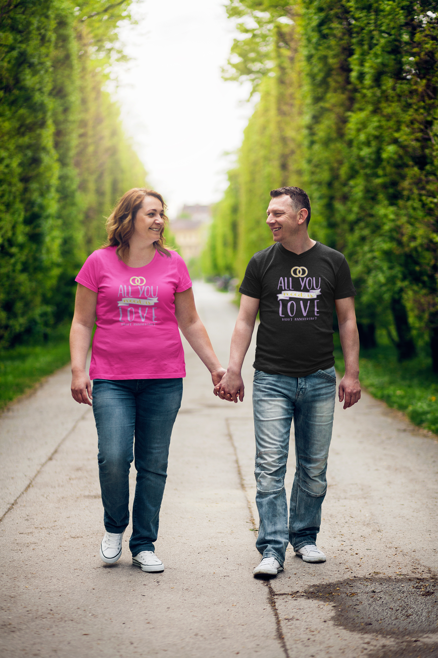 All You Need Is Love – Happy Anniversary DTF Transfer (Rings)