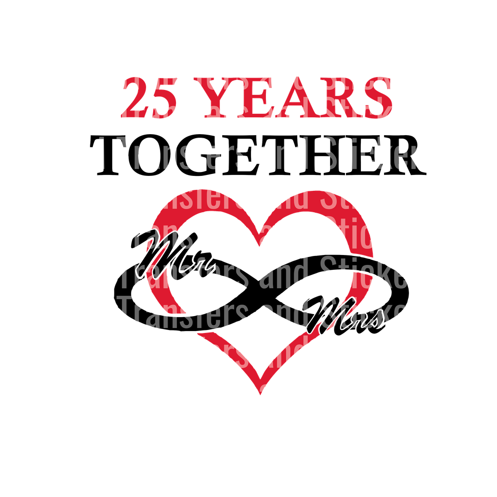 25 Years Together Mr N Mrs no name