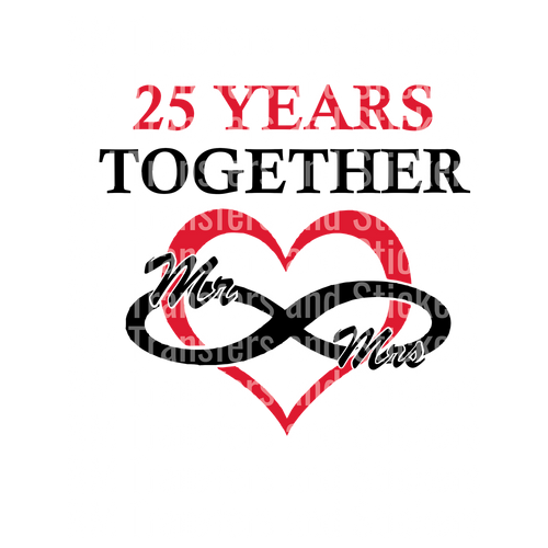 25 Years Together Mr N Mrs no name