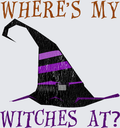 Where's My Witches At Distressed Halloween Witch Hat