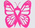 Butter Fly Cancer Ribbon DTF Transfer