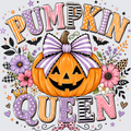 Pumpkin Queen Halloween Jack-O-Lantern Bow Floral Design