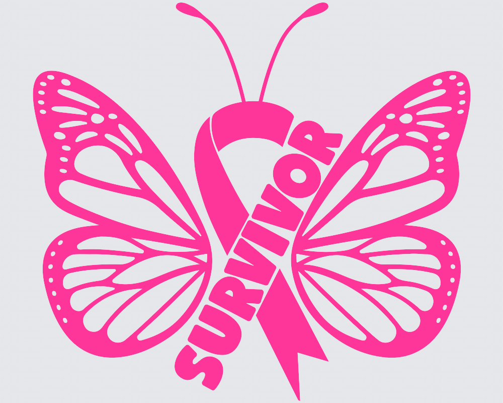 Survivor Ribbon Butterfly DTF Transfer