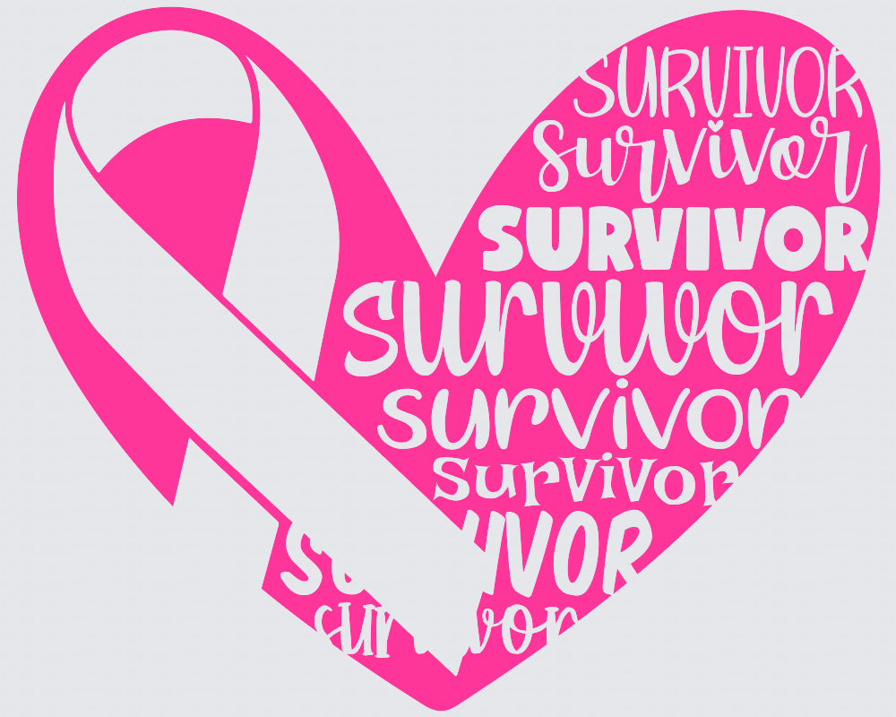 Survivor Word Heart DTF Transfer